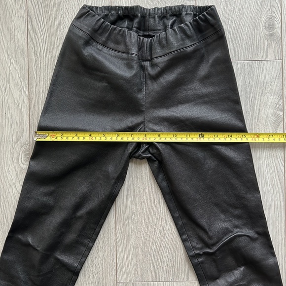 The Row 100% Real Lamb Black Leather Skinny Pants Pristine Shape - Picture 5 of 8